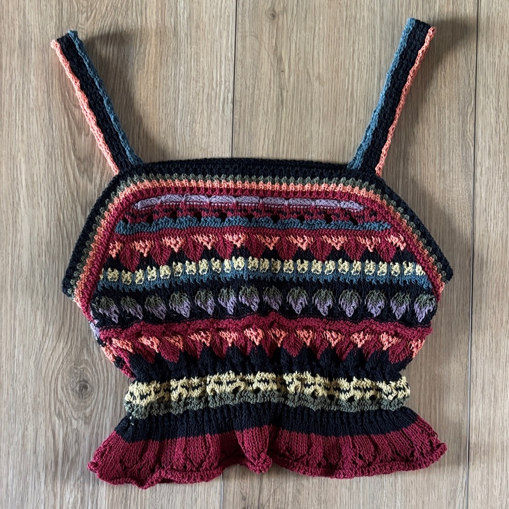 Zara Multicolor Knit Tank Top